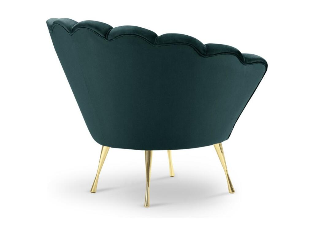 Green Velvet Accent Chair, 98 x 78 x 76 cm