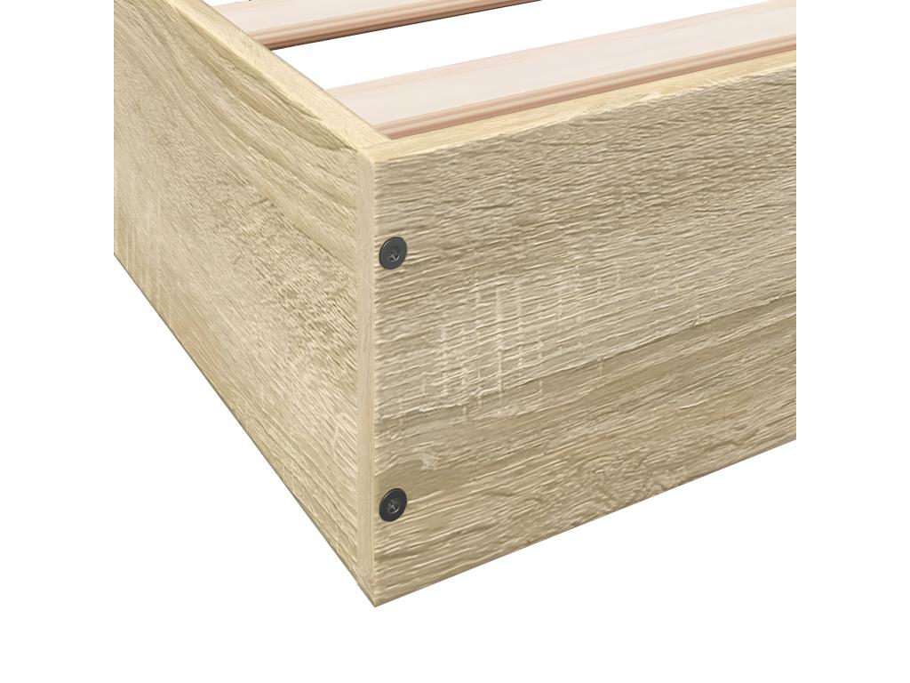 Natural Engineered Wood Bed Frame, 120 x 200 cm