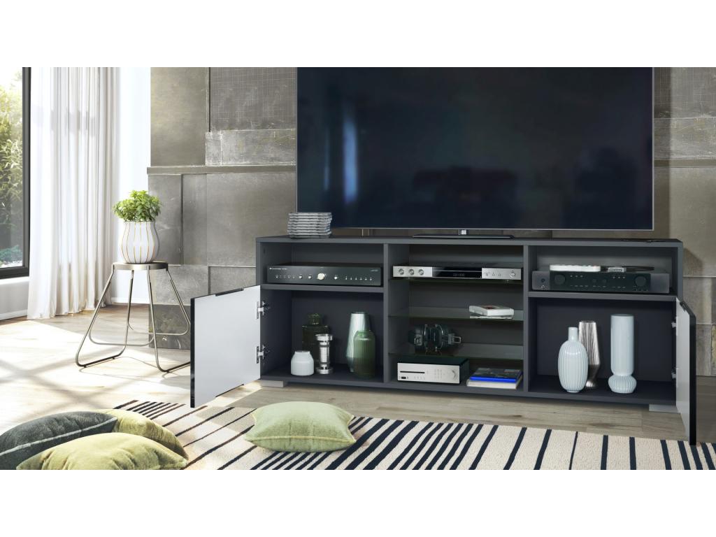 Gray TV Stand, 146 x 54 x 35 cm