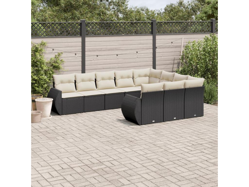 Black Woven Resin Wicker Outdoor Furniture Set - dlz1766580697171