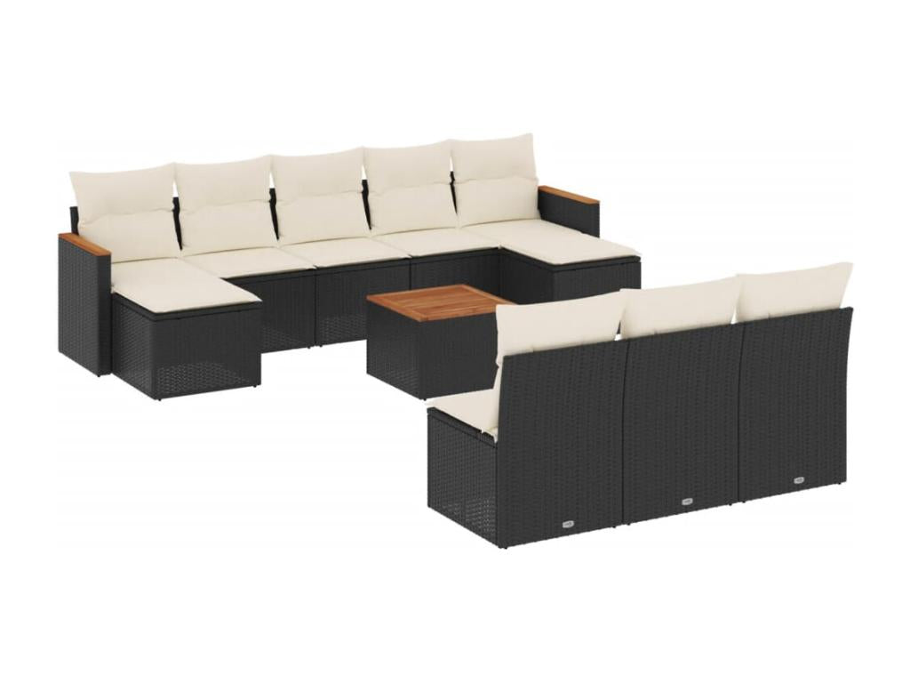 Black Woven Resin Wicker Outdoor Furniture Set - dlz1766580861317