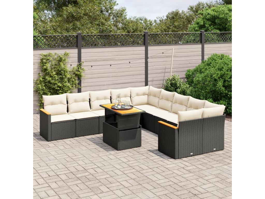 Black Woven Resin Wicker Outdoor Furniture Set - dlz1766580843615