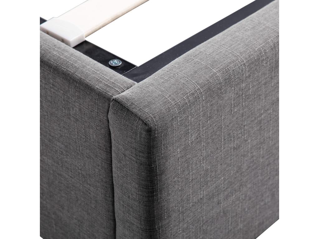 Anthracite Solid Wood Bed, 160 x 200 cm