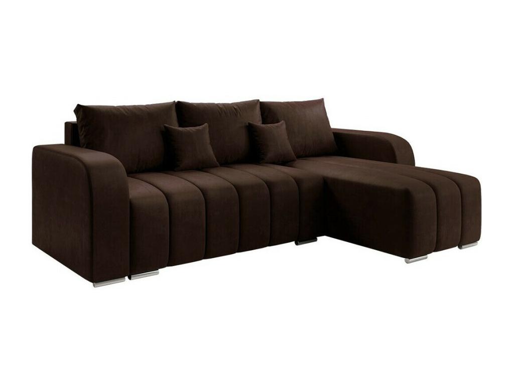 Brown Sofa, 244 x 147 x 86 cm