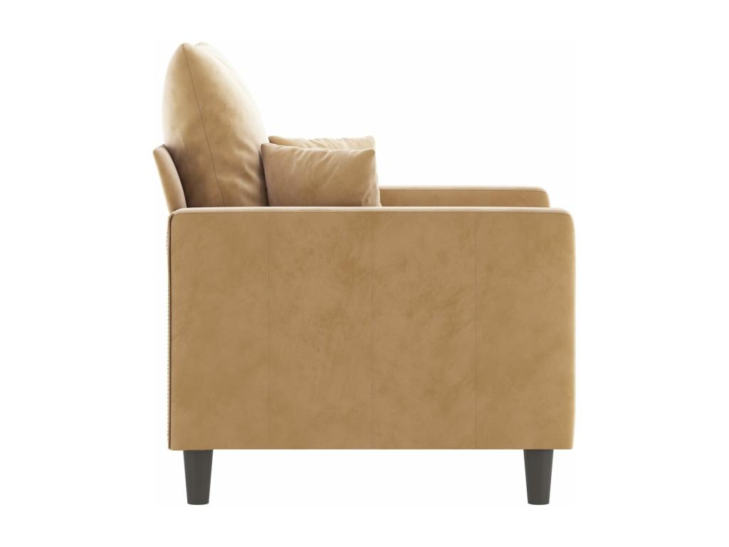 Brown Velvet Accent Chair
