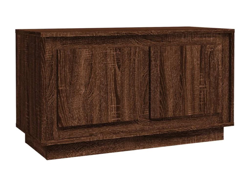 Brown Engineered Wood TV Stand, 80 x 35 x 45 cm