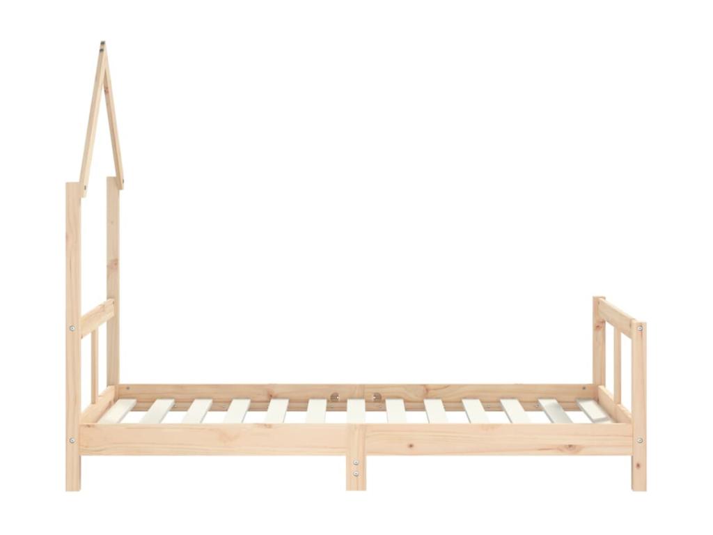 Natural Pine Wood Bed Frame, 80 x 160 cm