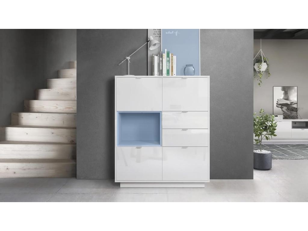 White Sideboard, 123 x 103 x 38 cm