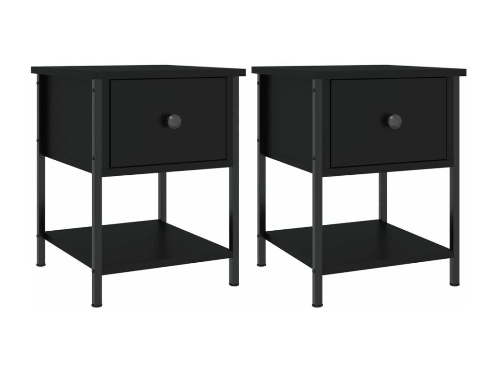 Black Engineered Wood Home Furniture, 34 x 35.5 x 45 cm