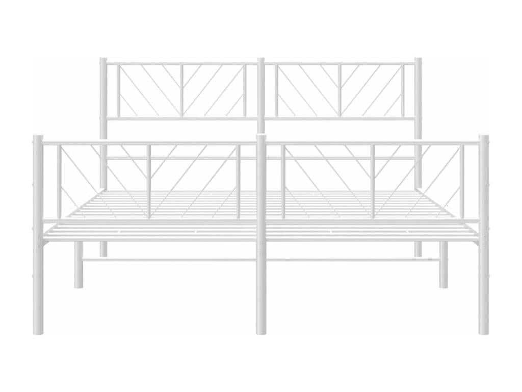 White Metal Bed Frame, 160 x 200 cm