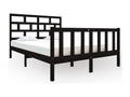 Black Pine Wood Bed Frame, 135 x 190 cm