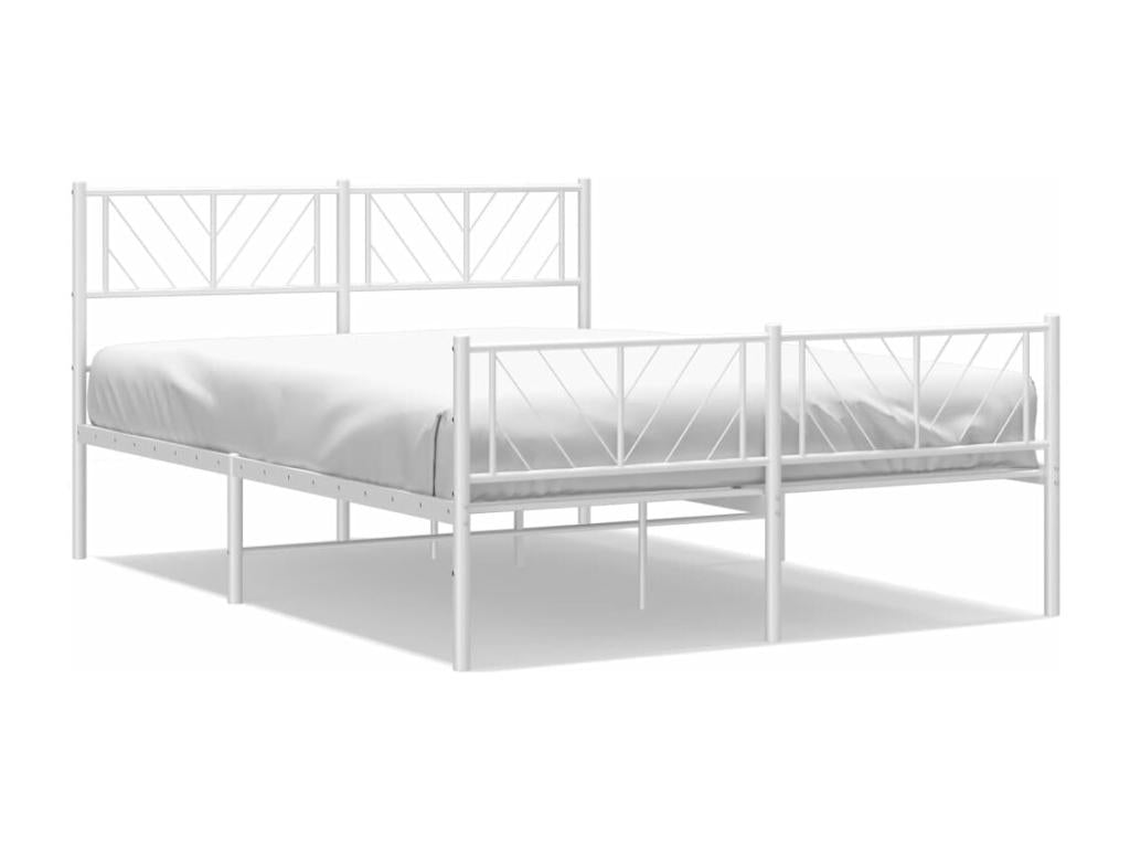 White Metal Bed Frame, 150 x 200 cm