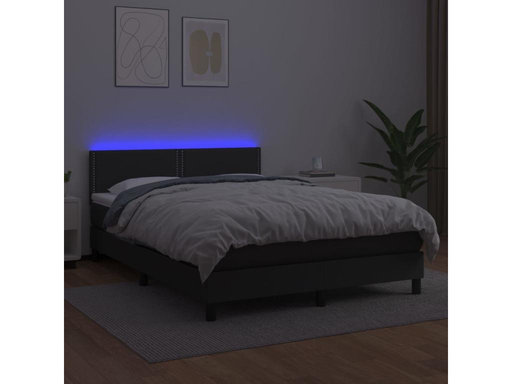 Black Faux Leather Mattress, 140 x 200 cm