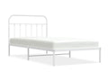 White Metal Bed Frame, 107 x 203 cm