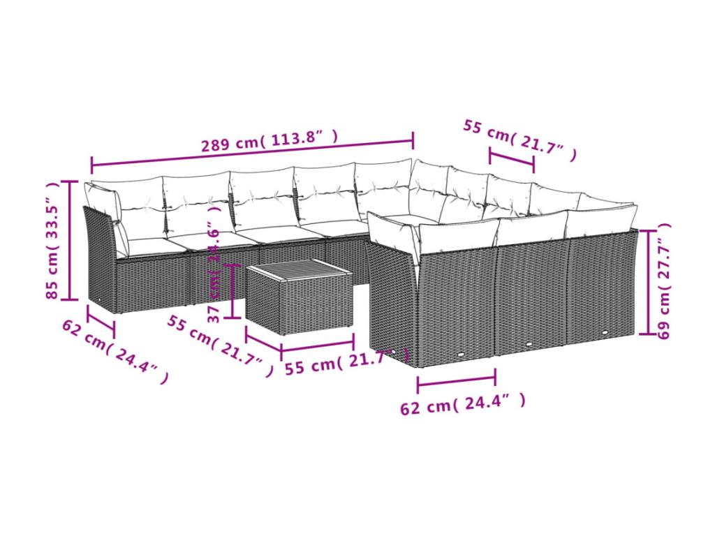 Black Woven Resin Wicker Outdoor Furniture Set - dlz1766580791012