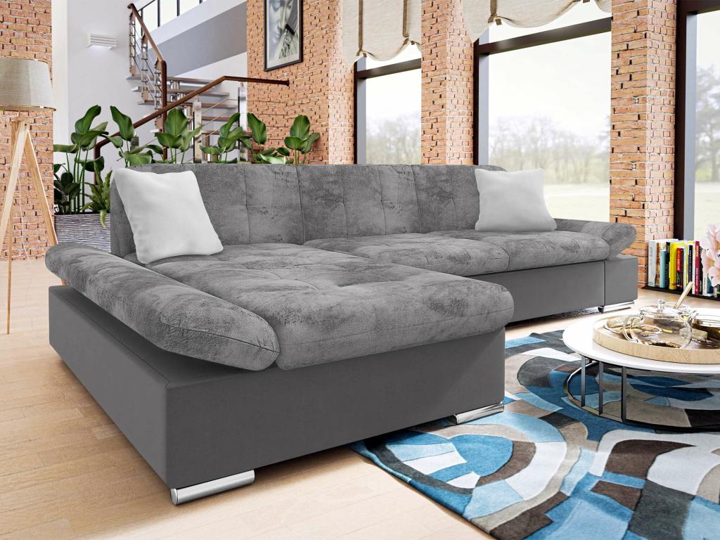 Gray Sofa, 278 x 161 x 76 cm