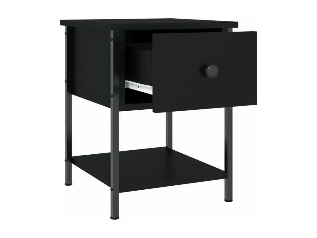 Black Engineered Wood Home Furniture, 34 x 35.5 x 45 cm