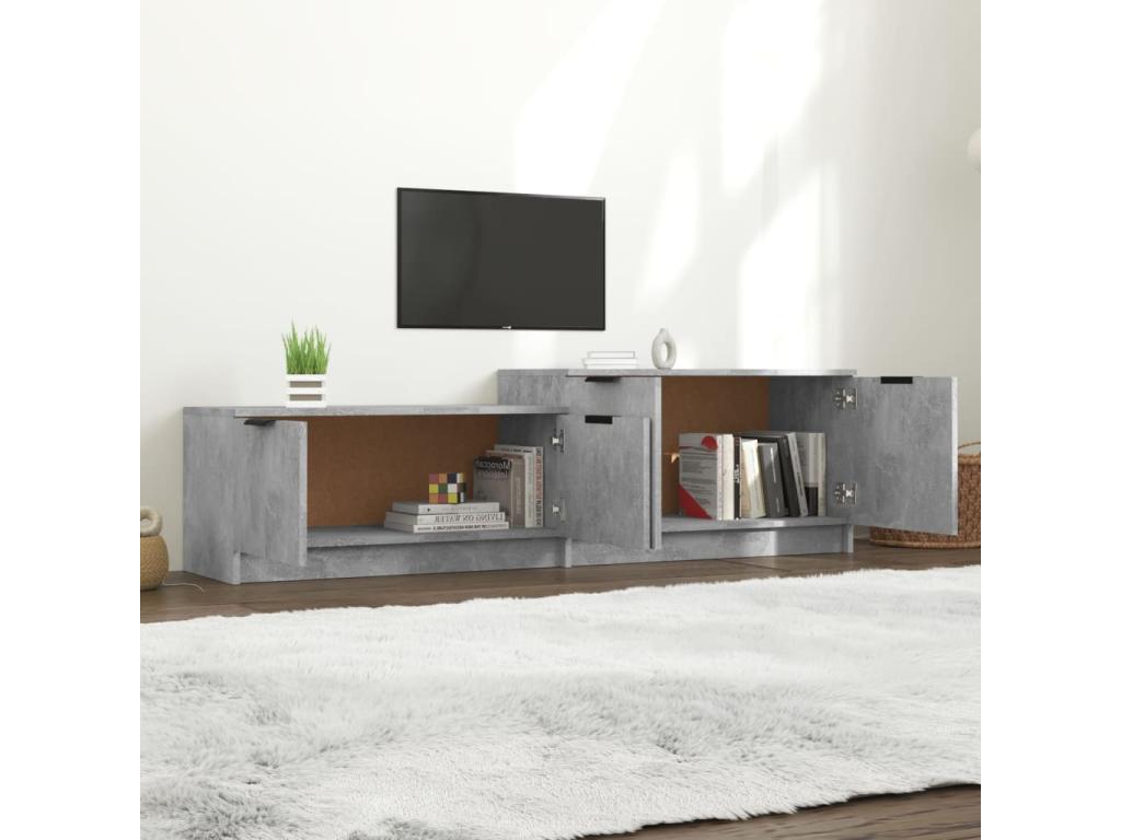 Gray Engineered Wood TV Stand, 158.5 x 36 x 45 cm