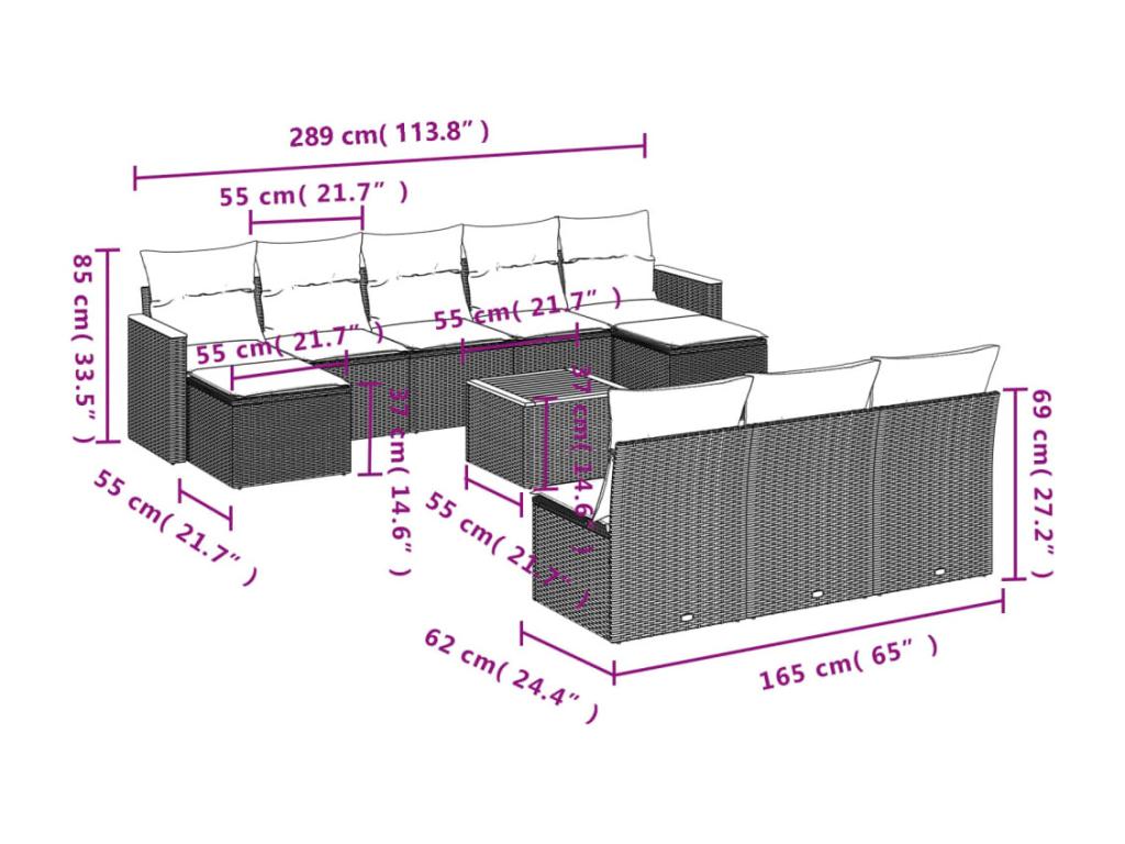Black Woven Resin Wicker Outdoor Furniture Set - dlz1766580861317