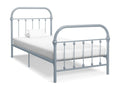 Gray Metal Bed Frame, 90 x 200 cm