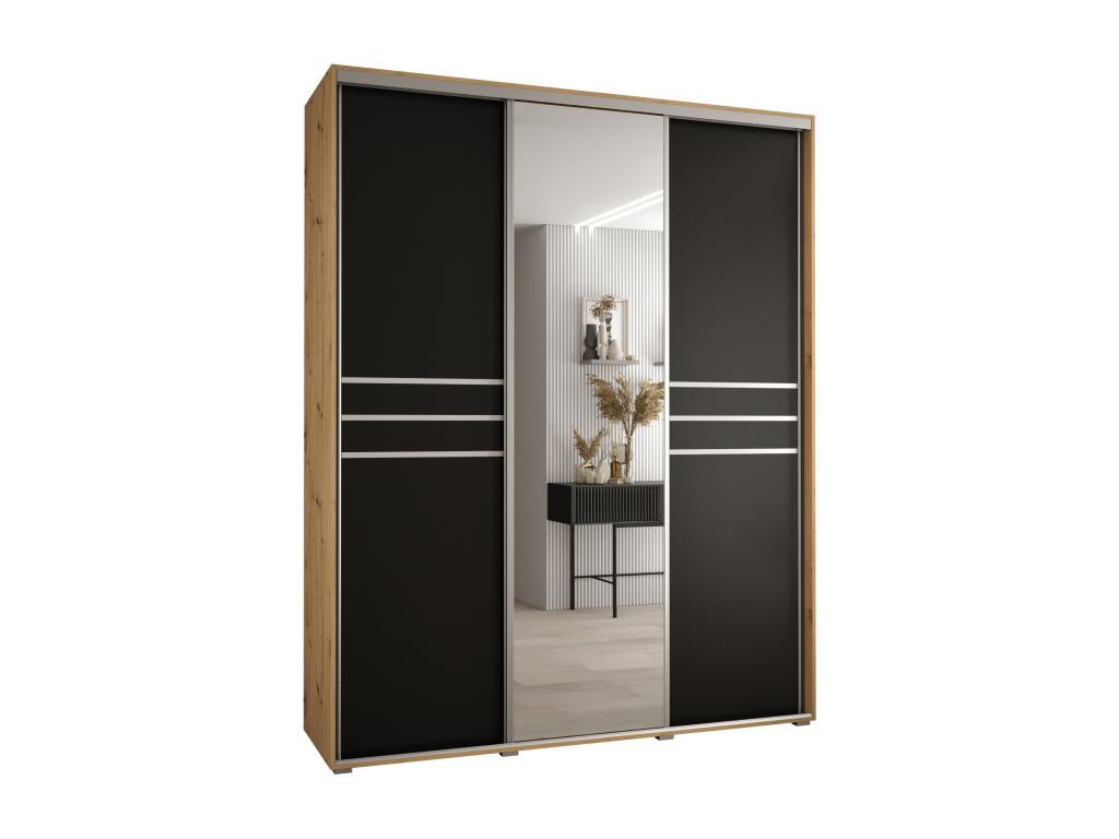 Black Wardrobe, 200 x 60 x 235.2 cm